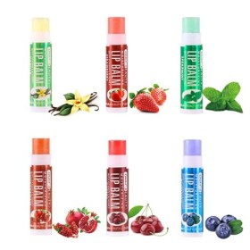 Dynaeuty Ensemble de 6 BaumesÀLèvres Assortis, Baume Lèvres Hydratant Parfumés aux Fruits, Soin des lèvres Hydratation longue
