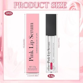 Sérum Lèvres Repulpant Rose, Huile Lèvres Colorante et Hydratante, Sérum Volumisante et Nourrissant pour des Lèvres Douces et