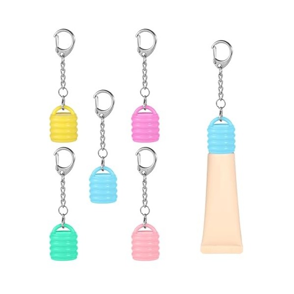 5pcs Porte-Clés Porte-Baume à Lèvres pour Summer Fridays Baume à Lèvres 0,5oz, Housse de Remplacement de Baume à Lèvres Porta