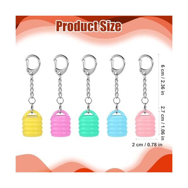 5pcs Porte-Clés Porte-Baume à Lèvres pour Summer Fridays Baume à Lèvres 0,5oz, Housse de Remplacement de Baume à Lèvres Porta