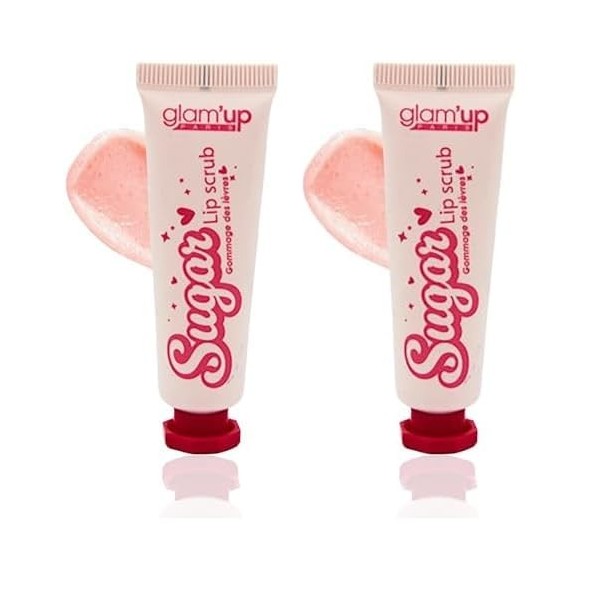 GlamUp Paris - Soin Sugar Lip Exfoliant et Hydratant - Lip Scrub - Gommage au Sucre Pour les Lèvres - Élimine les Peaux Mort