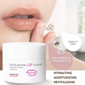Peeling Naturel des Lèvres,Gommage Lèvres Hydratant,Gommage Lèvres Rides Fines,Éclaircissant Pour Les Lèvres Foncées,Masque d