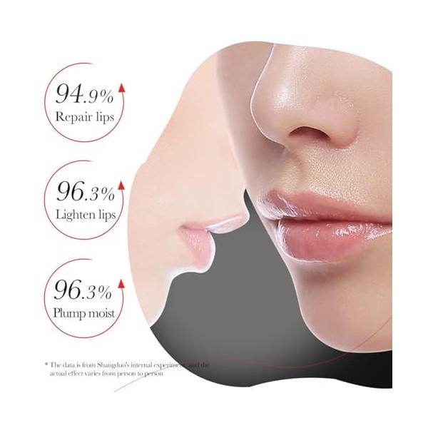 Masques à Lèvres en Cristal de Collagène,Masque à Lèvres Hydratant,Masque Hydratant pour les Lèvres,Patch Lèvres Nourrissant