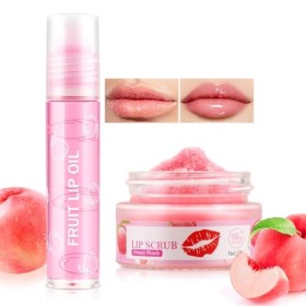 Boobeen Lèvres, exfoliant au sucre et huile hydratante pour les lèvres, crème hydratante pour les lèvres, soin des lèvres à l