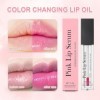 Lot de 2 sérums à lèvres roses,repulpeurs à lèvres,huile à lèvres naturelle à couleur changeante,lèvres belles et radieuses,t