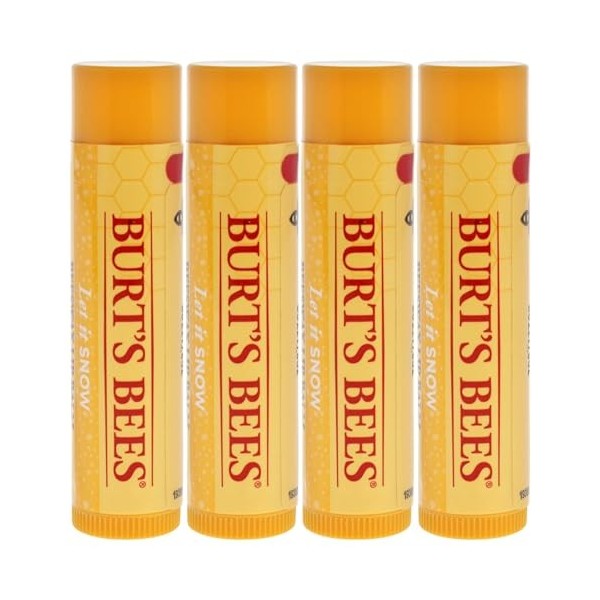 Burts Bees Jingle Balms by Burts Bees for Unisex - 4 Pc 0.15oz Lip Balm - Let Is Now, 0.15oz Lip Balm - Be Jolly, 0.15oz Sip 