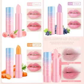 Baorder 3Pcs Crystal Jelly Lip Balm Set, Colour Changing Lipstick Long Lasting Moisturising Nourishing Tinted Lip Gloss, Magi
