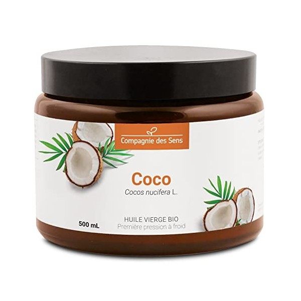 Coco - Huile Végétale Vierge BIO - Pot en verre - Première pression à froid - 100mL Huiles