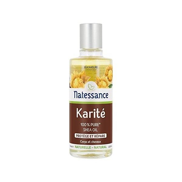 Natessance - Huile De Karité - Protège et Répare - Flacon de 100 ml