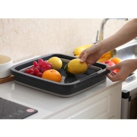 Healvian Lavabo pliable - Évier de camping pliable - Baignoire à pieds pliable - Bac à pieds pliable - Bac à pieds portable -