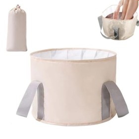 Sac de Bain de Pieds Portable, Sac de Trempage de Pieds Pliable, Seau Pliable pour tremper Les Pieds Poignée Portable, Sac de