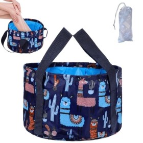 Piriuuo Piscine pliable pour les pieds, seau pliable pour tremper les pieds, sac de bain portable avec poignées, pour adultes