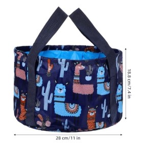 Piriuuo Piscine pliable pour les pieds, seau pliable pour tremper les pieds, sac de bain portable avec poignées, pour adultes