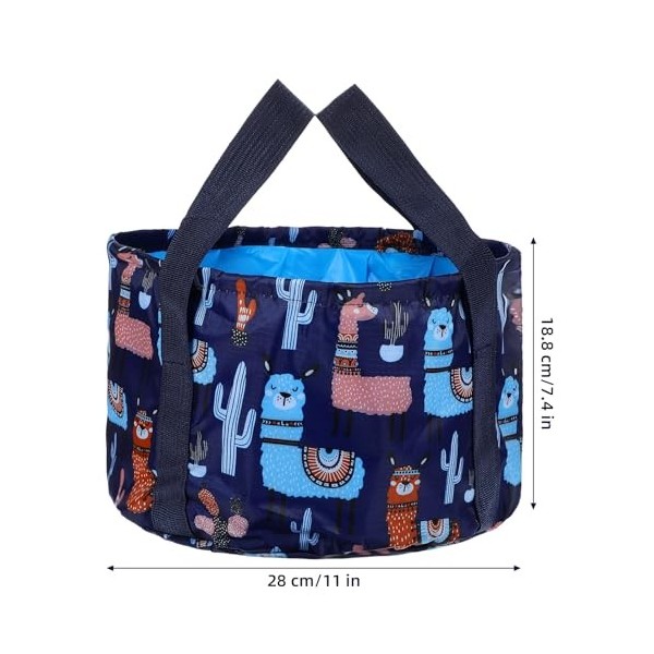 Piriuuo Piscine pliable pour les pieds, seau pliable pour tremper les pieds, sac de bain portable avec poignées, pour adultes