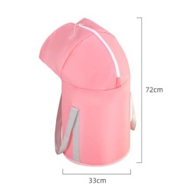 Zynewa 1 sac de bain de pieds portable, sac à eau pour salle de bain, seau de bain de pieds, pliable, rose