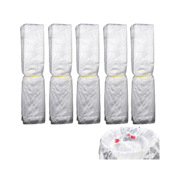 500 pièces de revêtements de bain pour pieds jetables, sacs de pédicure portables en plastique transparent pour pieds, revête