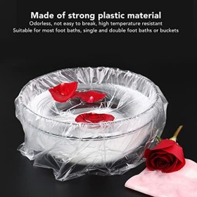 500 pièces de revêtements de bain pour pieds jetables, sacs de pédicure portables en plastique transparent pour pieds, revête
