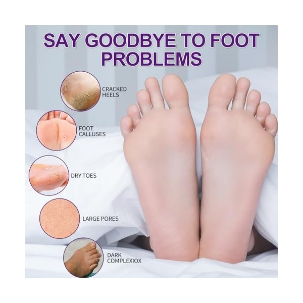 nbc BeautiLab Kit de trempage des pieds : sel bulle, gommage au sucre, masque de massage, lotion de massage dans une boîte, k