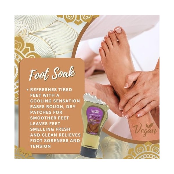 The Foot Factory Ensemble de lotion exfoliante pour le café taille unique, café 