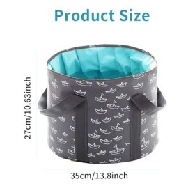 Seau Pliable pour tremper Les Pieds, Baignoire, 25LBain de Pieds Portable, Spa, trempage Pieds Maison, pédicure Bassin, Campi