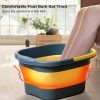 Aoreun Bassin de bain de pieds pliable, Bassin de Bain de Pieds avec Masseur de Pieds et poignée, Bassin de bain de trempage 
