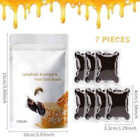 Lukmlca - Bain de pieds - Lukmlca - Perles de venin dabeille - Drainage lymphatique - Pour bain de pieds - Venin dabeille -