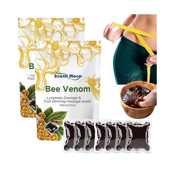 Pipihome Perles de Venin Dabeille, Venin Dabeille Drainage Lymphatique, Perles de Drainage Lymphatique et Amincissant au Ve