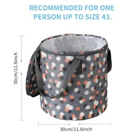 Seau pliable pour tremper les pieds - Isolation avec couvercle - Bain de pieds portable - Bain de pieds portable - Bain de ba
