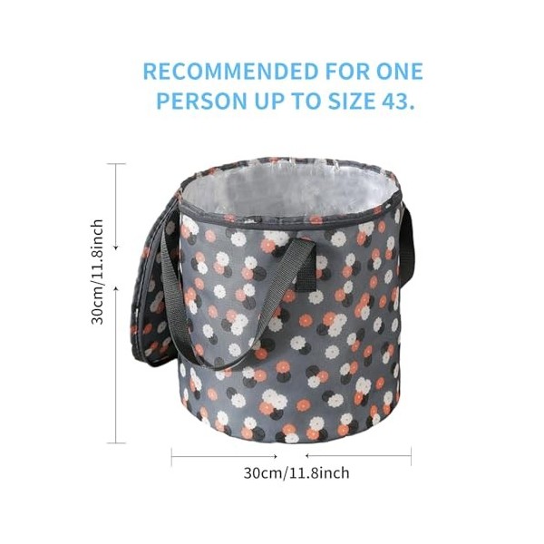 Seau pliable pour tremper les pieds - Isolation avec couvercle - Bain de pieds portable - Bain de pieds portable - Bain de ba
