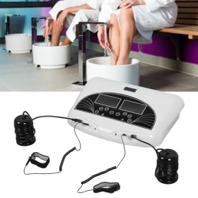 GLOGLOW Machine de Bain de Pieds Détox, Double Machine de Bain de Désintoxication Ionique avec Temps Réglable, 5 Modes, 2 Bra