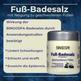 BingoSpa Bingo Spa Sel de Bain de Pieds avec Tendance aux Pieds enflés 550g