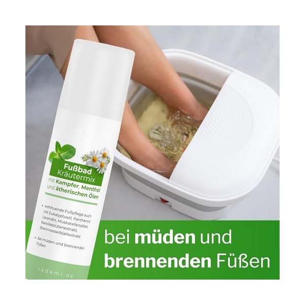 Additif pour bain de pieds - Mélange dherbes et dhuiles essentielles - 150 ml