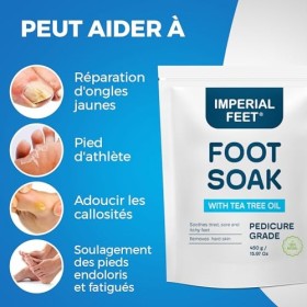 Pedicure Quality Foot Soak with Tea Tree Oil & Epsom Salt | Helps Treat Nail Fungus Athletes Foot | Anti Fungal Nail Treatmen