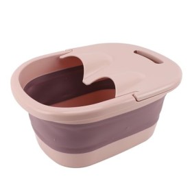 Bassin de Bain de Pieds Pliable avec Point Dacupuncture de Massage, Rehausseur de Flux Sanguin Thérapeutique pour Tremper le