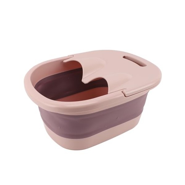 Bassin de Bain de Pieds Pliable avec Point Dacupuncture de Massage, Rehausseur de Flux Sanguin Thérapeutique pour Tremper le