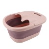 Bassin de Bain de Pieds Pliable avec Point Dacupuncture de Massage, Rehausseur de Flux Sanguin Thérapeutique pour Tremper le
