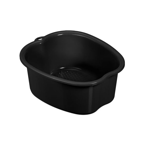 Relaxdays Bain de Pieds, bassine en Plastique, Lavage Pieds, Effet Massage, HxLxP : 15 x 33 x 38 cm, Bleu