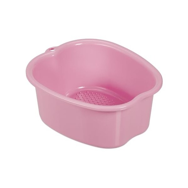 Relaxdays Bain de Pieds, bassine en Plastique, Lavage Pieds, Effet Massage, HxLxP : 15 x 33 x 38 cm, Bleu