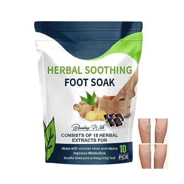 Lot de 10 perles de trempage des pieds, sac de bain à base de plantes, perles de bain pour soulager le stress, sac de bain am