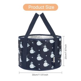 Sac de Bain de Pieds de Voyage Pliable, Bain de Pieds Isolé Etanche, Sac de Bain de Trempage de Pieds avec Sac de Rangement, 