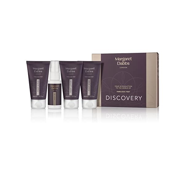 Margaret Dabbs Fabulous Feet Discovery Kit with Foot Soak 45ml, Foot Scrub 45ml, Foot Lotion 45ml and Foot Oil 30ml