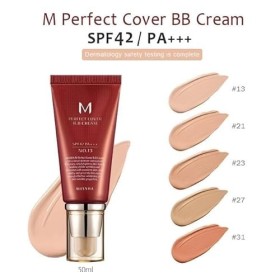 MISSHA - Perfect Cover BB Cream 20ml | Teinte 23 Natural Beige | Protection Solaire SPF 42 PA+++ | Hydratation et Couverture