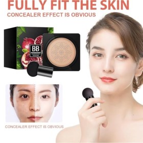 Cc Crème,Air Cushion Bb Cream,Correcteur Naturel Éclaircissant,Mushroom Head Cc Cream,Cc-Luftkissen,Avec Éponge De Maquillage