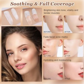 2 Pièces CC Crème à la Centella Asiatica, Crème CC Correctrice De Couleur avec SPF 25, Anti-Cernes 3 En 1 à Couvrance Totale 