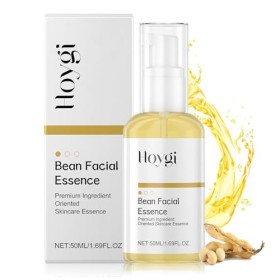 Bean Essence, 50ML Serum Hydratant Visage, Serum Visage Riche en Protéines de Soja, Acide Hyaluronique Serum Visage, Exfoliat