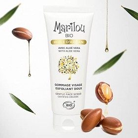 Marilou Bio - Gommage pour le Visage à lHuile dArgan - Masque Soin du Visage Bio,100% Naturel de la Gamme Argan - Tous Type