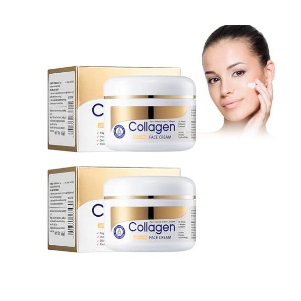 Tkekruh 2PC Crème Hydratante Visage 100g, Crème Hydratante En Profondeur Pour La Peau, Crème Anti-Rides pour le Visage, Anti-