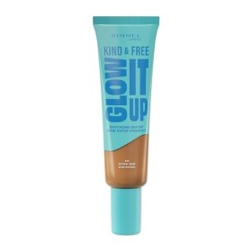 Rimmel London Kind & Free GLOW IT UP Moisturising Skin Tint, 400, Natural Beige, Soothes and Calms Sensitive Skin, Healthy Gl