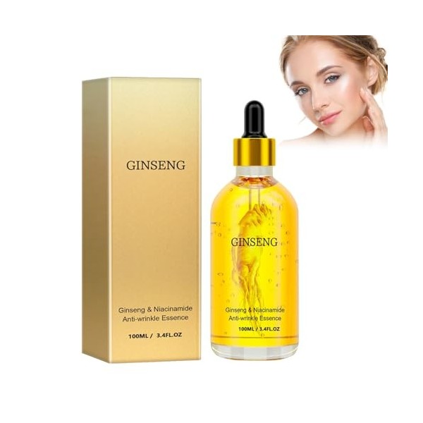 100ML Ginseng Anti Wrinkle Serum, 1 pièces Ginseng Essence, Anti Wrinkle Essence, Essence Anti-âge, Ginseng Serum, pour Raffe