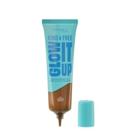 Rimmel London Kind & Free GLOW IT UP Moisturising Skin Tint, 510, Cinnamon, Soothes and Calms Sensitive Skin, Healthy Glow, A